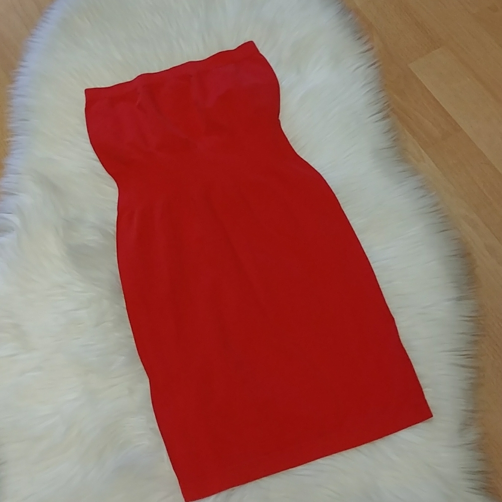 Sofra Body Shaper Red Tube Dress